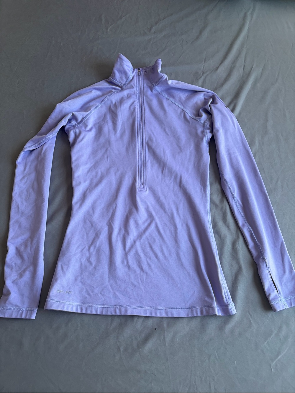 Women’s Lavender Nike Pro Long Sleeve Half Zip Performance Top S